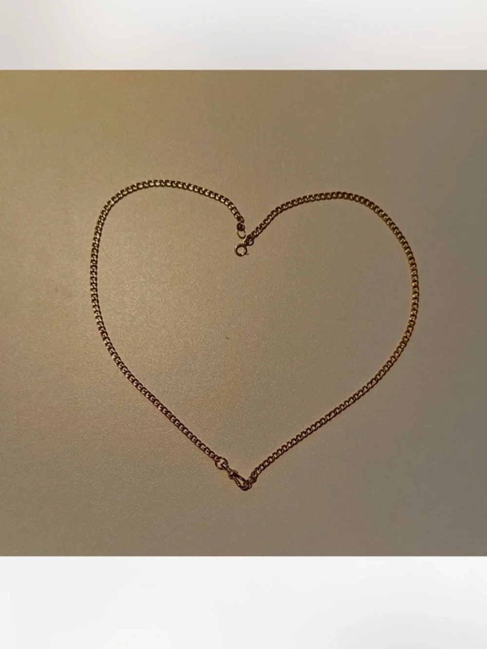 Vintage 9k yellow solid gold Albert dog clip curb watch chain necklace - Picture 3 of 6